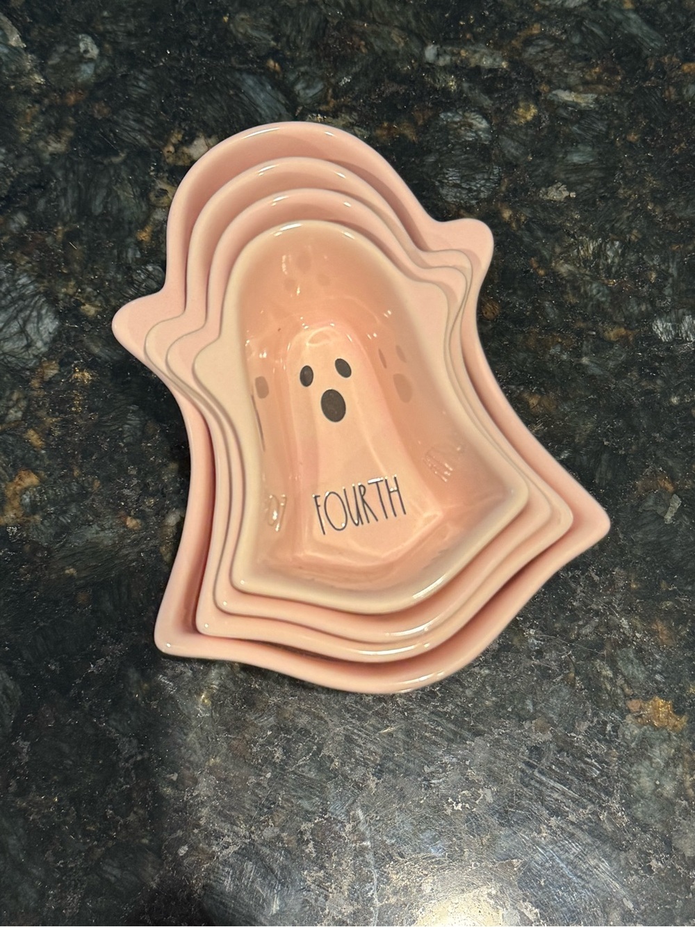 Rae Dunn Pink Ghost Measuring Cups